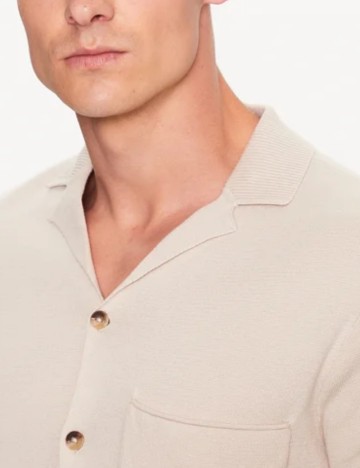 Cămașă cu m&acirc;necă scurtă Only & Sons, crem