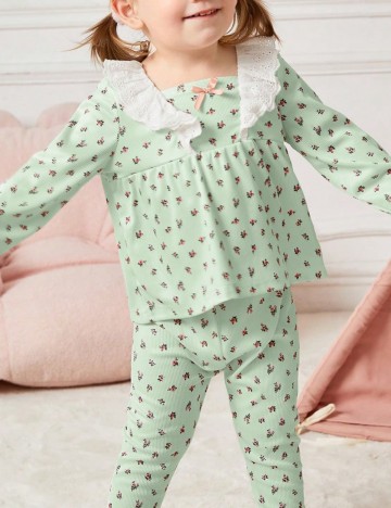 Compleu pijamale Shein, verde