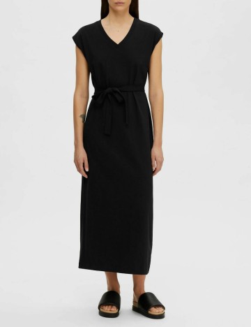 Rochie midi Selected, negru