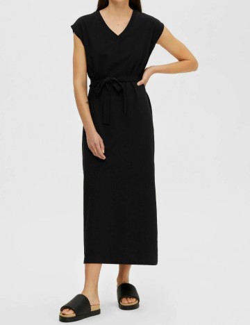 Rochie midi Selected, negru