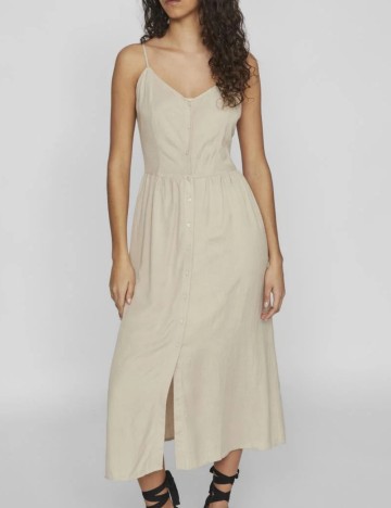 Rochie midi Vila, bej