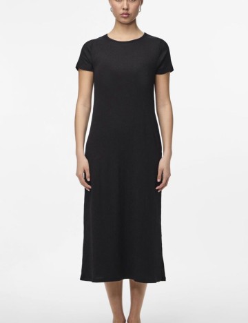 Rochie midi Pieces, negru