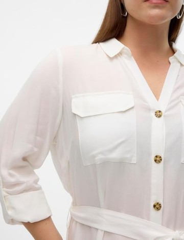 Rochie midi Vero Moda, alb