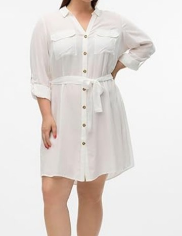 Rochie midi Vero Moda, alb