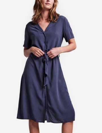 Rochie tip cămașă Pieces, gri