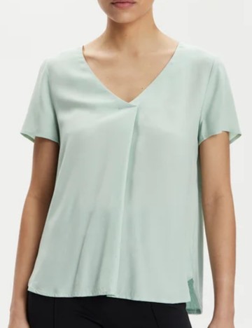 Cămașă cu m&acirc;necă scurtă Vero Moda, verde