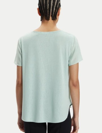 Cămașă cu m&acirc;necă scurtă Vero Moda, verde