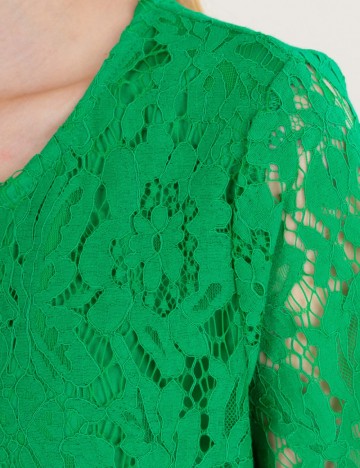 Cămașă cu m&acirc;necă scurtă Only, verde