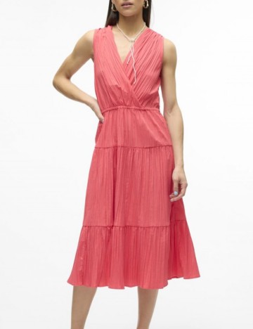 Rochie midi Vero Moda, roșu