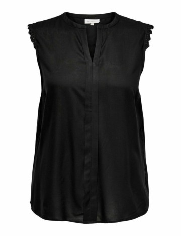 Cămașă cu m&acirc;necă scurtă Only, negru