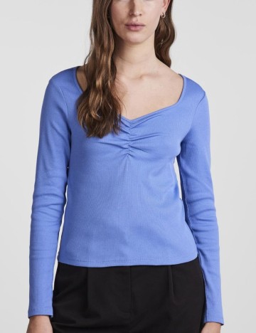 Bluză Pieces, albastru