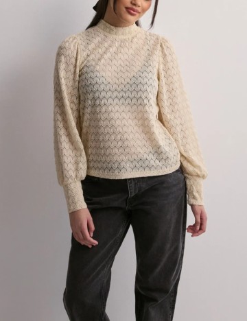 Cămaşă de noapte Jdy, crem