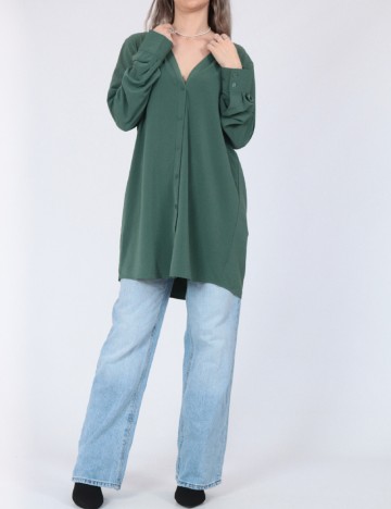 Cămașă lungă Vero Moda, verde