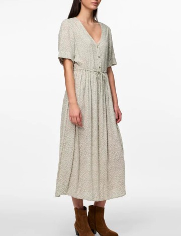 Rochie maxi Pieces, verde