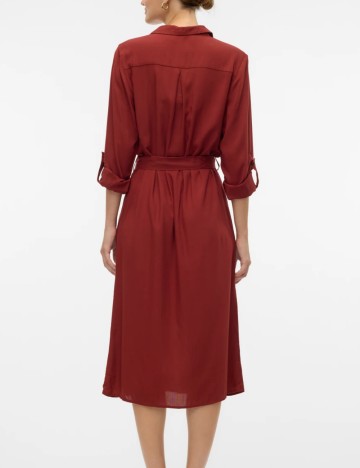Rochie midi Vero Moda, cărămiziu
