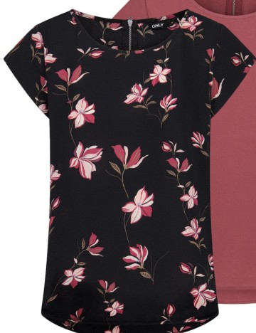 Cămașă cu m&acirc;necă scurtă Only, negru