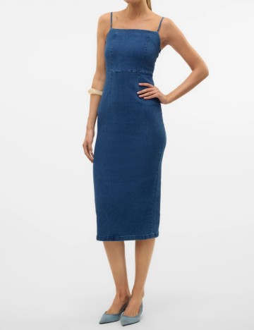 Rochie midi Vero Moda, albastru