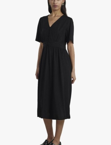 Rochie midi Pieces, negru