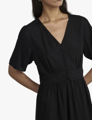 Rochie midi Pieces, negru