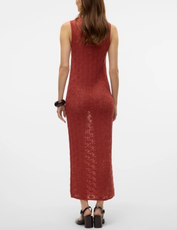 Rochie tricotată Vero Moda, cărămiziu