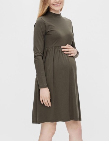 Rochie mini Mamalicious, kaki