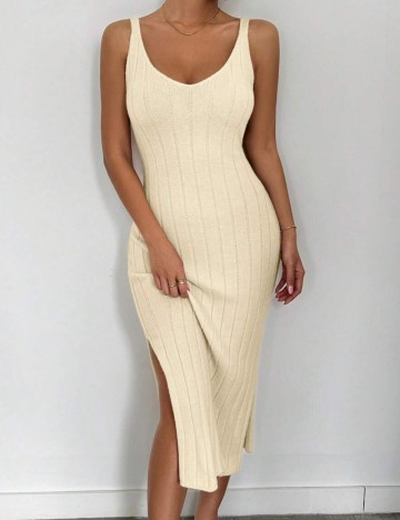 Rochie midi Shein, crem