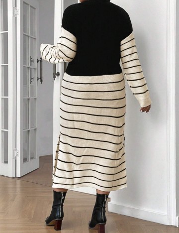 Rochie midi Shein Curve+, mix culori