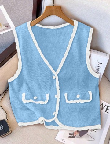 Vestă Shein Curve+, albastru