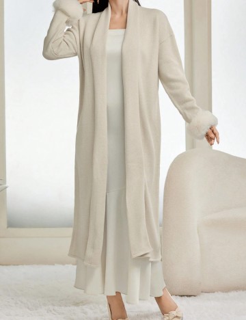 Cardigan lung Shein, bej