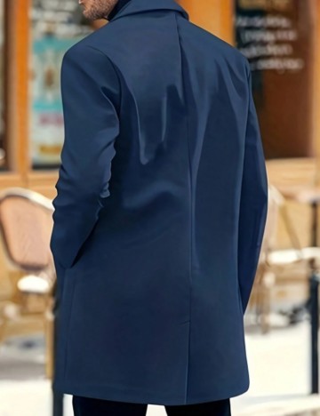 Palton Shein MANFINITY, albastru