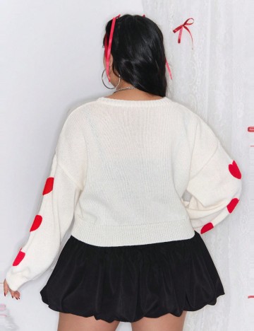 Cardigan Shein Curve+, crem
