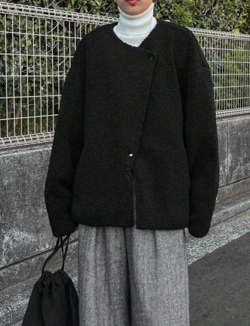 Jachetă Shein FRIFUL, negru