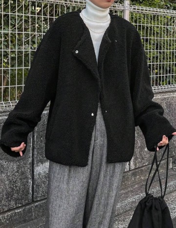 Jachetă Shein FRIFUL, negru