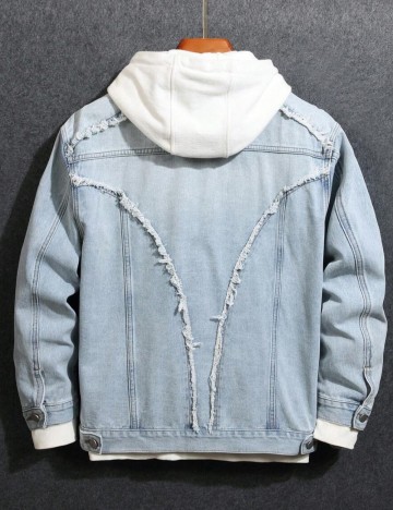 Jachetă De Blugi Shein MANFINITY, albastru