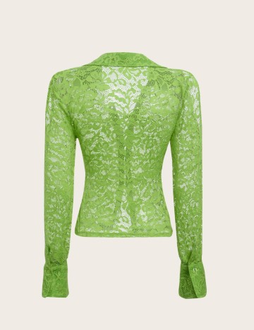 Cămașă casual Shein, verde