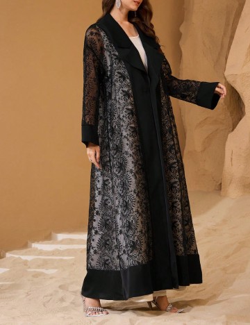 Cardigan lung Shein, negru