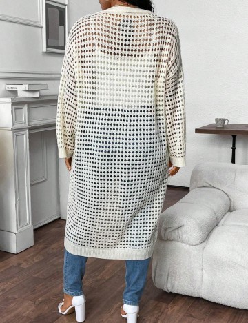 Cardigan Shein Curve+, crem