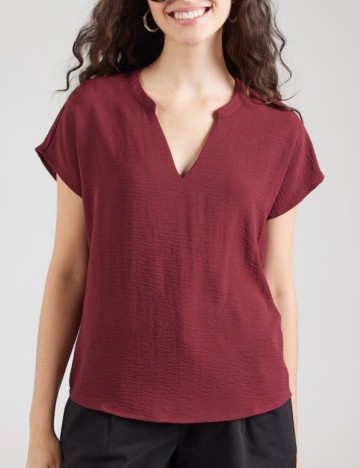 Cămașă cu m&acirc;necă scurtă Jdy, vișiniu