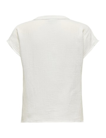 Cămașă cu m&acirc;necă scurtă Jdy, alb