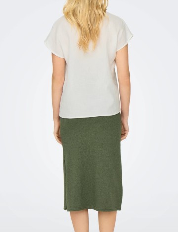 Cămașă cu m&acirc;necă scurtă Jdy, alb