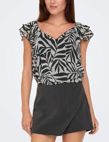 Cămașă cu m&acirc;necă scurtă Only, mix culori