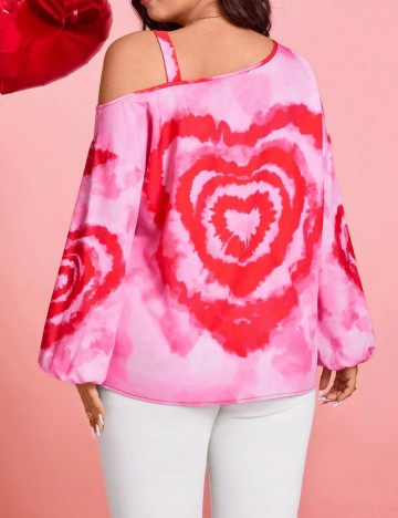 Cămașă Shein Curve+, roz