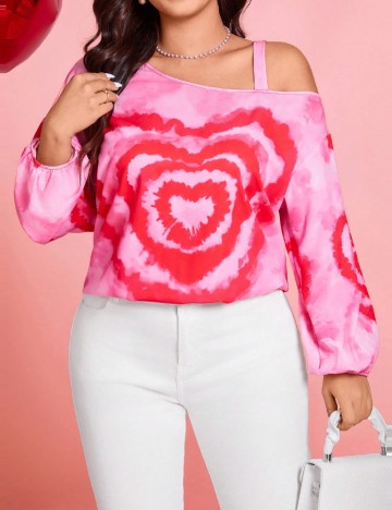 Cămașă Shein Curve+, roz