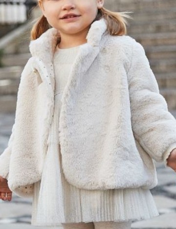 Haină De Blană Mayoral, crem