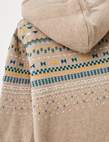 Pulover cu fermoar Mayoral, bej