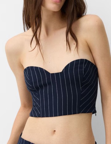 Top Bershka, albastru