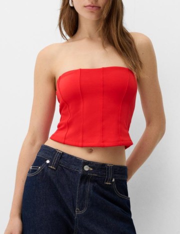 Top Bershka, roșu