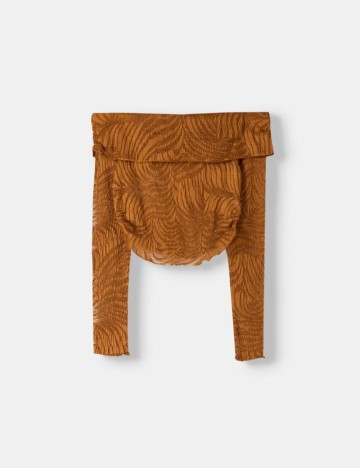 Top Bershka, cărămiziu