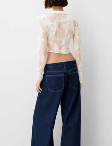 Bluză Bershka, crem