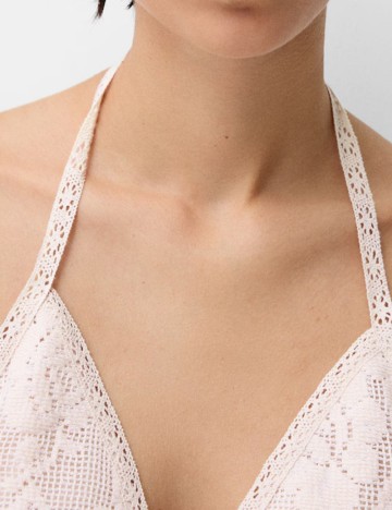 Top Bershka, roz prafuit